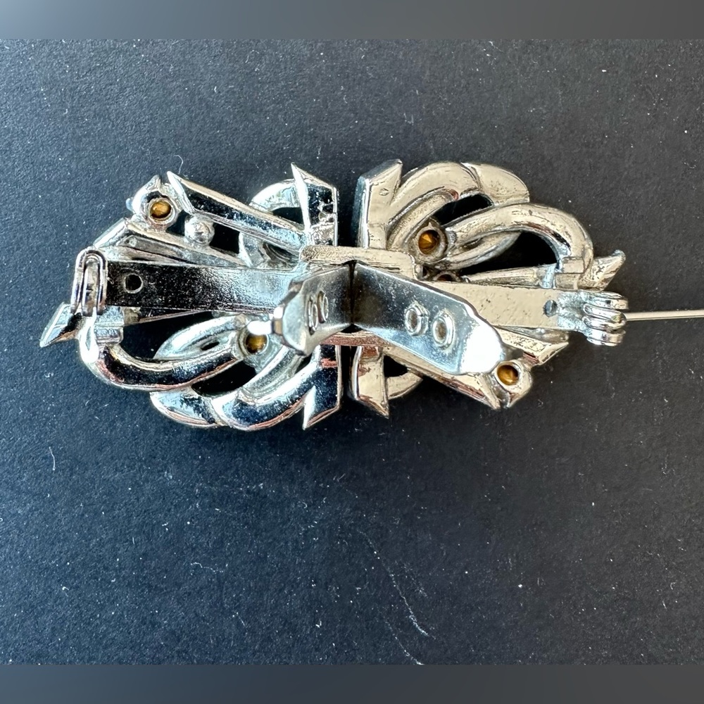 Art Deco Duette-Style Brooch 1940’s - Picture 6 of 7